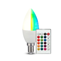 Żarówka LED V-TAC 4,8W E14 świeczka pilot VT-2214-N-1 RGB+4000K 320lm | 3800157685658 LED EUROPE