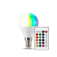 Żarówka LED V-TAC 4,8W E14 kulka P45 pilot VT-2234 3000K+RGB 470lm | 3800157691468 LED EUROPE