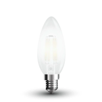 Żarówka LED V-TAC 4W filament E14 mrożona świeczka VT-1936 2700K 400lm | 3800157609081 LED EUROPE