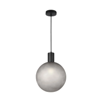 Oprawa zwieszana V-TAC E27 300x400mm kula dymione szkło, czarny VT-89025 | 3800170254138 LED EUROPE