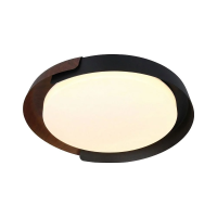 Oprawa sufitowa plafoniera V-TAC 48W LED 50cm 3w1 ściemnialna czarny/drewno BT pilot CCT VT-84020 30 | 3800170255487 LED EUROPE