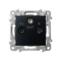 Gniazdo RTV-SAT końcowe czarny matowy SZAFIR | GPA-ZS/m/33 Ospel