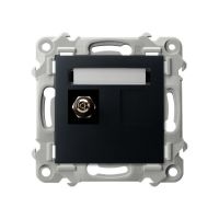 Gniazdo ekwipotencjalne pojedyncze czarny matowy SZAFIR | GPE-1Z/m/33 Ospel