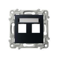 Obudowa gniazda podwójnego czarny matowy SZAFIR | GPK-2Z/p/33 Ospel