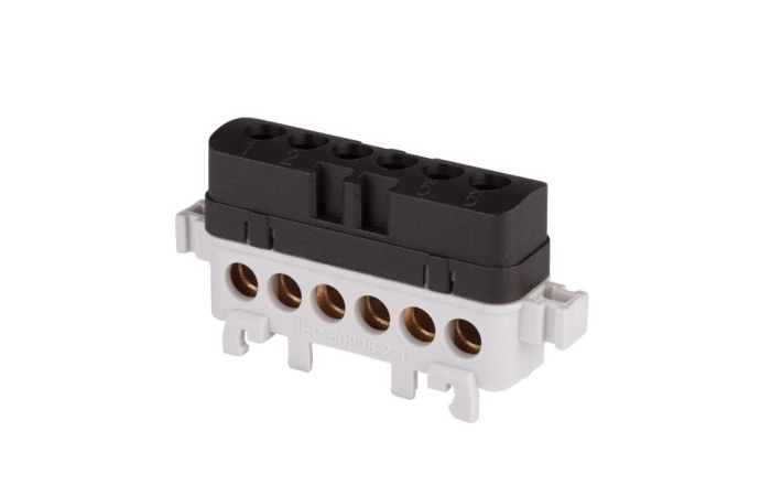 Listwa przyłączeniowa izolowana LPI-6S, czarno-szara (20szt.) | A18-0038 Pokój