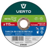 Tarcza tnąca dometalu 115x1.5x22.2mm | 61H530 TOPEX