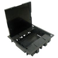 Kaseta (floor box) 16 modułów z płatą Inox, stal szczotkowana, floorboxy / listwy | 83008CAI Efapel