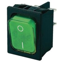 Przełącznik DPST OFF-ON 10A/250VAC zielony podświetlany 230V | RS13117BBG2N2 Inny