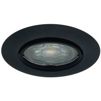 Oprawka halogenowa oczko aluminiowe okrągłe regulowane mat czarne DITO DT02B-BM bez gniazda | FF002347.0 Faroform