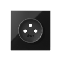 Pokrywa gniazda pojedynczego czarny Simon 100 | 10000068-138 Kontakt Simon
