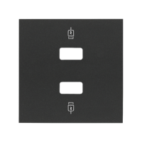 Pokrywa podwójnej ładowarki USB dla ref. 10000381-039 czarny mat Simon 100 | 10001096-238 Kontakt Simon
