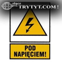 Tablica samoprzylepna 74x105 "POD NAPIĘCIEM" NO3-PN | NO3-PN Trytyt