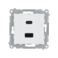 Ładowarka 2xUSB C+A Quick Charge 5/9/12V (moduł), 3.1 A, 5V DC 230V biały Simon 54 | DEC2CA.01/11 Kontakt Simon