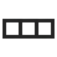 Ramka 3-krotna LINE, Czarny mat Simon 55 | TR3/149 Kontakt Simon