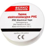 Taśma izolacyjna T PVC 15x10, biała | TPVC_15-10-BIALA/1 Erko