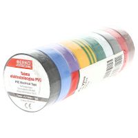 Taśma izolacyjna T PVC 15X10, multi color (opak 10szt) | TPVC_15-10-MULTI/1 Erko