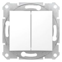 Łącznik schodowy podwójny 10AX/250V biały, Sedna | SDN0600121 Schneider Electric