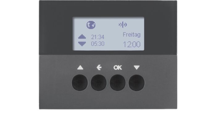 Łącznik żaluzjowy czasowy do sterownika żaluzjowego i mechanizmu załączającego Berker, antracyt, mat | 85745175 Hager