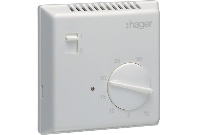 Termostat bimetalowy z wyłącznikiem ręcznym 230V 1P 10A | EK051 Hager