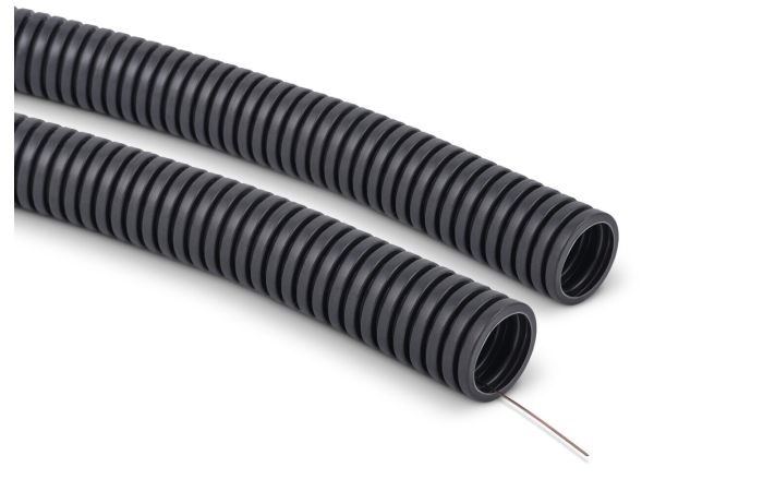 Rura giętka karbowana PVC RKLS 18/13,5 320N samogasnąca, szara (50m) | 10008 TT Plast