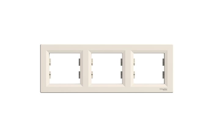 Ramka potrójna pozioma kremowa, Asfora | EPH5800323 Schneider Electric