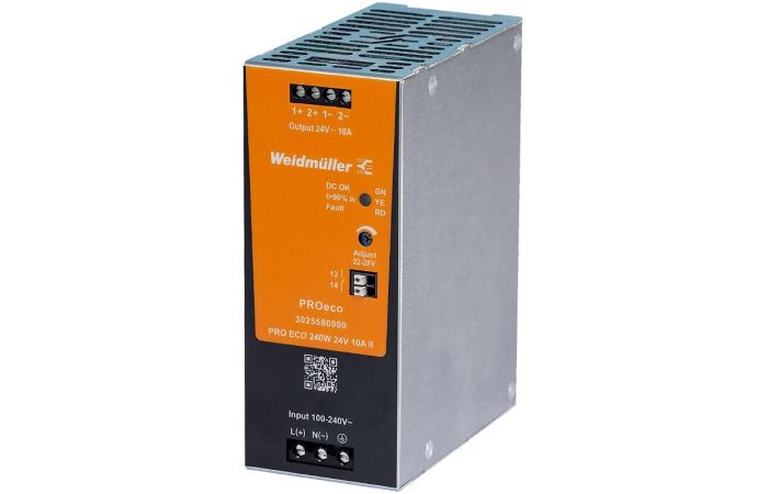 Zasilacz prądowy impulsowy, 110-240V AC (120-340V DC) / 24V DC, PRO ECO 240W 24V 10A II | 3025580000 Weidmuller