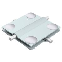 Złącze krzyżowe 4xM10x20 dwie płytki B do 50mm, ocynk | AH01171 AH Hardt