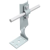 Uchwyt kątowy z blaszką, skręt, H=14cm, ocynk | AH05101 AH Hardt