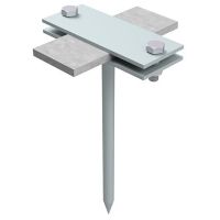 Uchwyt uniwersalny L=12 cm, B do 50mm, wbijany, ocynk | AH06071 AH Hardt