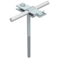Uchwyt uniwersalny L=8 cm wkręcany drut Fi--5-12mm, ocynk | AH06121 AH Hardt