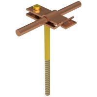 Uchwyt uniwersalny wkręcany, H=33cm, B do 30mm, miedź/mosiądz | AH06352 AH Hardt