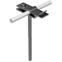 Uchwyt uniwersalny wkręcany, H=12cm, B do 30mm, stal nierdzewna | AH06133 AH Hardt