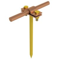 Uchwyt na drut wbijany, H=33cm, miedź/mosiądz | AH07362 AH Hardt