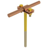 Uchwyt na drut wkręcany, H=33cm, miedź/mosiądz | AH07372 AH Hardt