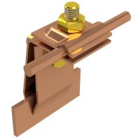 Uchwyt na blachę H=7 cm, drut Fi--5-10mm, miedź/mosiądz | AH08052 AH Hardt