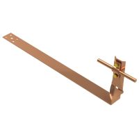 Uchwyt dachówkowy przykręcany do łaty z blaszką, skręt, L=38cm, miedź/mosiądz | AH09042 AH Hardt