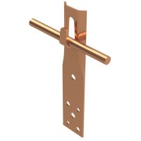 Uchwyt prosty zacisk, H=8cm, miedź/mosiądz | AH11032 AH Hardt