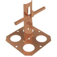 Uchwyt przyklejany z metalową podstawą z otworami zacisk, H=9cm, miedź/mosiądz | AH12062 AH Hardt