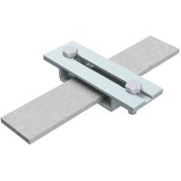 Uchwyt do bednarki 2-płytkowy, B do 50mm, G do 4mm, ocynk | AH26031 AH Hardt