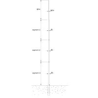 Maszt odgromowy stalowy na fundamencie betonowym, H=19500mm, ocynk ogniowy | AH35101 AH Hardt