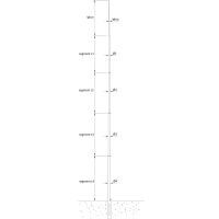 Maszt odgromowy stalowy na fundamencie betonowym, H=27500mm, ocynk ogniowy | AH35141 AH Hardt