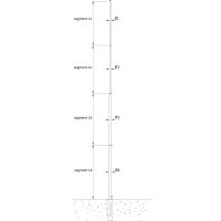 Maszt odgromowy na fundamencie betonowym do zwodów podwyższonych, H=21000mm, ocynk ogniowy | AH35291 AH Hardt