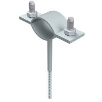 Uchwyt mocujący – obejma fi30-45mm z gwintem do ściany L=12cm Fe/Zn12/C/T2, ocynk | AH28561 AH Hardt