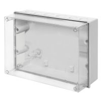 Obudowa n/t 303x213x125 IP55 z szyną, szary/transparentny, CARBO-BOX | 0253-10 Elektro-Plast Nasielsk