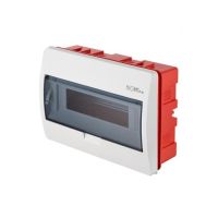 Rozdzielnica p/t 1/12 (N+PE) IP40 drzwi transparentne dymne ELEGANT 303x214x104mm $ | 0621-10 Elektro-Plast Nasielsk