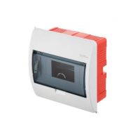 Rozdzielnica p/t 1/8 (N+PE) IP40 drzwi transparentne dymne ELEGANT 195x195x90mm $ | 0645-10 Elektro-Plast Nasielsk