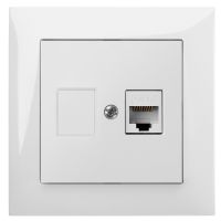 Gniazdo p/t RJ45 B/R, IP20, białe, Sentia | 1448-10 Elektro-Plast Nasielsk