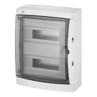 Rozdzielnica n/t RN 2/26 (N+PE) IP65 RAL7035+drzwi transparentne 305x410x160mm, Galant Plus | 1605-01 Elektro-Plast Nasielsk