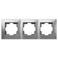 Ramka potrójna 3x uniwersalna, IP20, srebrna, Carla | 1773-06 Elektro-Plast Nasielsk