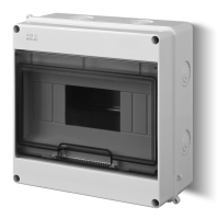 Rozdzielnica n/t RN 1/9 (N+PE) IP40 RAL9003+drzwi transparentne 197x197x95mm, Ep-Lux Plus | 1903-01 Elektro-Plast Nasielsk